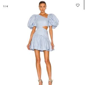 Aje Asymmetrical Dress in Light Blue